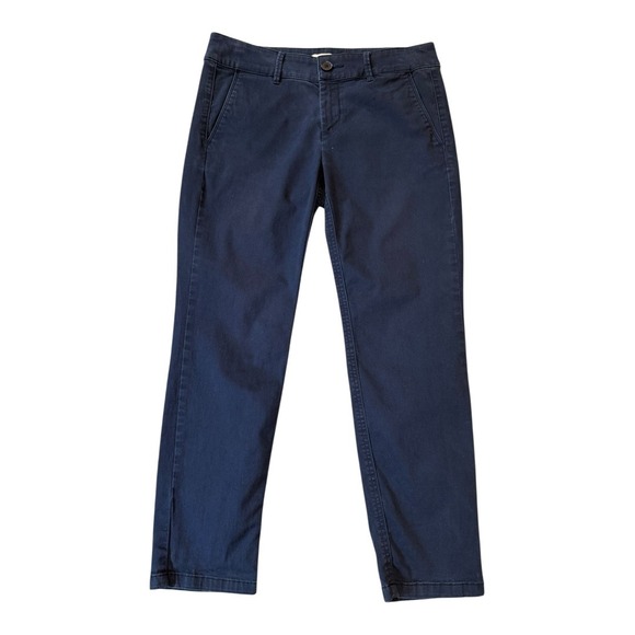 LOFT Outlet Petite‎ Girlfriend Chino Pants Size 4P Blue Casual Cropped - Picture 1 of 8